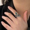 wholesale S925 Sterling Silver Drop Snake Series Ring for Women, Minimalist Ins Vintage Design-0-3