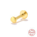 wholesale S925 Sterling Silver Flat Head Threaded Body Piercing Ear Studs and Nose Rings-0-35