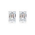 wholesale S925 Sterling Silver Women's Emerald Cut Square Ice Cube EarringsExaggerated Gemstone Zircon Ear Jewelry-0-4