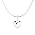 wholesale S925 Sterling Silver Korean-style Wide Heart Snake Chain Fashion Trendy Ins-style Versatile Women's Choker Necklace-0-4
