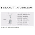 925 Sterling Silver D Color Moissanite Geometric Drop Pendant Necklace-0-6