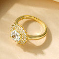 Metal Diamond Ring Flash Elegance Niche Design Cross-Border Wholesale-0-1