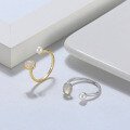 wholesale 925 Sterling Silver Jewelry, Natural Opal Open Ring, Fashionable and Versatile Band, Direct from Manufacturer-0-3