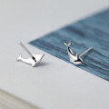 wholesale S925 Sterling Silver Nalan Earrings Women Korean Style Small Fresh Minimalist Marine Life Dolphin Girly Heart Ear Accessories G8498-0-3