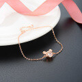 wholesale S925 Silver Rhinestone Mickey Mouse-shaped Elegant Bracelet for Women, Korean Style-0-3