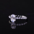 wholesale S925 Sterling Silver Wholesale Moissanite 15 Carat Oval Cut Ring with Certificate, Ins Style-0-4