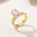 wholesale S925 Silver Oval Center Stone Double Ring Women's Fashion Versatile Wedding Band Ebay Best Seller-0-1