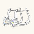 wholesale S925 Sterling Silver Minimalist Fashion Four-Prong 2-Carat Moissanite Ear Studs, Small Batch High-End Earrings-0-1