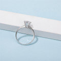 wholesale S925 Silver GRA Certified Moissanite Ring for Women, Elegant Six-Prong Setting 15/2/3/5 Carat Large Moissanite Ring-0-3