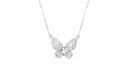 wholesale S925 Sterling Silver 1ct Moissanite Butterfly Pendant Necklace with Full Diamond Accents, Unique Design for Cross-Border Hot Sales-0-5