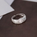 wholesale S925 Sterling Silver Minimalist Matte Wide Band Ring, Ins Style Fresh and Simple Design Women's Jewelry R01517-0-3