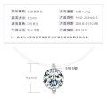 S925 Silver Invisible Necklace with 1ct D Color Moissanite Square Pendant-0-8