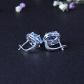 wholesale S925 Silver Natural Sky Blue Topaz Stud Earrings Light Luxury Fashion High-End Gemstone Ear Jewelry-0-3