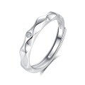 wholesale S925 Sterling Silver Original Design High-end Couple Rings Adjustable Plain Band Rings Valentine's Day Gift-0-53