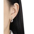 wholesale S925 sterling silver women's earrings with a new, niche, fashionable, and unique U-shaped design featuring irregular cutouts for an elegant and sophisticated look-0-2