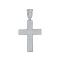 wholesale S925 silver hip-hop cross pendant necklace with full pave Moissanite, a trendy-0-1