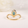 wholesale S925 Silver V-Crown Ring with Lab-Alexandrite and Stackable Gemstone Ring for a Minimalist Advanced Look-0-3