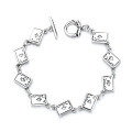 wholesale S925 Sterling Silver Small Batch Design Ins Style Creative Individualistic Trendy Playing Card Patchwork Bracelet for Women-0-4