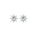 wholesale S925 Sterling Silver Forest Series Small Fresh Blue Diamond Sun Earrings Women Summer Elegant Spiral Ear Accessories G9477-0-4