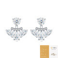 S925 Sterling Silver Versatile Elegant Two-Way Stackable Earrings for Women, European and American Cross-Border Hot Seller, Ins Style-0-5