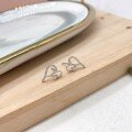 wholesale S925 Sterling Silver Minimalist Hollow-Out Large Heart Stud Earrings, Versatile and Elegant Ear Accessories, Valentine's Day Gift for Girlfriend-0-0