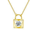 Sterling Silver Moissanite Jumping Heart Pendant Necklace Wholesale-0-5