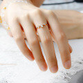 wholesale S925 Silver Plated 14K Gold French Vintage Minimalist Style Moonstone Ring-0-1
