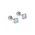 wholesale S925 Sterling Silver 519 Original Niche Design Minimalist Versatile Earring Geometry Round Jelly Opal Stud Earrings for Women-0-4