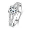 Zirconium Crossed Arms Light Luxury Cocktail Ring, Xiaohongshu Style-0-4