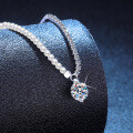 S925 Silver Cross-Border Moissanite Pearl Claw Chain Necklace-0-0