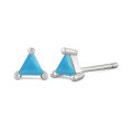 wholesale S925 Sterling Silver Triangle Stud Earrings Fashion Ins Style Geometric Diamond Inlaid Earrings Women Cross-Border Wholesale-0-14