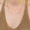 wholesale S925 silver gold-plated cross-border best-selling hollow heart two-name necklace, collarbone chain-0-4