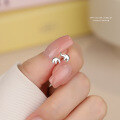 wholesale 999 Pure Silver Minimalist Small Elephant Stud Earrings for Women, Fashionable Niche Design, Hypoallergenic for Healing Ear Piercings, No Need to Remove Cartilage Earrings-0-1