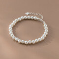 wholesale S925 Sterling Silver Small Fresh Sweet Style Minimalist Niche Synthetic Pearl High-end Feeling Bracelet S7264-0-3