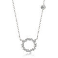wholesale 925 Sterling Silver Diamond-Encrusted Circle Necklace for Women, Minimalist and, High-End Design Collarbone Chain, 520 Valentine's Day Gift for Girlfriend-0-4