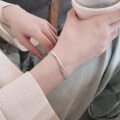 wholesale S925 sterling silver Korean-style multi-layer snake chain stackable trendy unisex bracelet-0-3