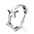 wholesale S925 Sterling Silver Retro Creative Five-Point Star Letter Ring, Ins Simple Fashion Best-Selling Women's Ring-0-4