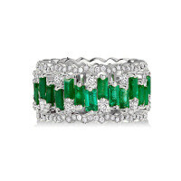 wholesale Metal: 925 Silver Gold Plated, High Carbon Diamond, Emerald, Art Deco Style, Luxurious Dinner Jewelry, Women's Ring-Muzo Green 110 catties or less US size 6 (Hong Kong size 12-13 EU size 52) Ring length is about 52MM