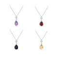 wholesale S925 silver French romantic new design jewelry amethyst gemstone pendant with natural moonstone necklace-0-4