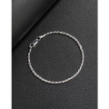 wholesale 925 Sterling Silver 2mm Rope Bracelet for Women Cross-Border Popular European and American Accessories, Trendy Hip-Hop Twisted Rope Couple Jewelry-0-3