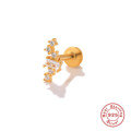wholesale S925 sterling silver 16G flat head threaded cartilage ear piercing stud, trendy and popular in Europe and America, a stylish INS ear bone piercing-0-13
