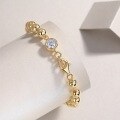 wholesale 925 Sterling Silver Moissanite Lady Style Non-Tarnish Gold Plated Chain Bracelet for Women, Cross-Border Luxury High-End Feeling-0-3