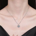 S925 Sterling Silver Moissanite Moving Heart Pendant Necklace Wholesale-0-2