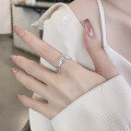wholesale S925 Sterling Silver Fashion Korean Japanese Butterfly Knot Cute Fresh Style Personality Internet Celebrity Versatile Open-End Ring-0-3