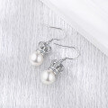 wholesale S925 Sterling Silver Niche Design-inspired Crown Earrings for Women, Pearl Ear Drops, INS Cross-border New Accessories, TEMU Dropshipping-0-2