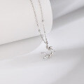 wholesale Sterling Silver Minimalist Wheat Spike Necklace for Women, Dainty Summer Fresh Collarbone Pendant Chain, Cross-Border New Accessory-0-0