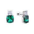 wholesale S925 Sterling Silver New Enzela Emerald Ice-Cut Gemstone Stud Earrings for Women Wholesale Factory-0-4