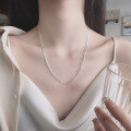 wholesale S925 Sterling Silver Five-Layer Snake Chain Stackable Necklace, Ins Style Minimalist Layering Collarbone Chain for a Trendy and Elegant Look-0-0