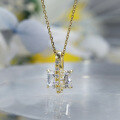 wholesale S925 Silver Vintage French Style Luxury Daily Versatile Gentle Pendant with White Zircon-0-3