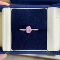 wholesale S925 Sterling Silver Small Pigeon Egg Ring for Women, Minimalist Pink Diamond, Versatile Ins-Style Non-Fading Tiny Ring-Blue Diamond-CBJZ075>No.7